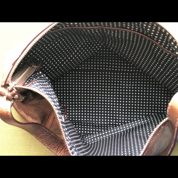 Kate Spade brown sparkly purse. Larger size. Outside has wear & tear. REDUCED - Picture 8 of 10